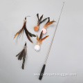 Interactive Retractable Kitten Cat Feather Toy Wand